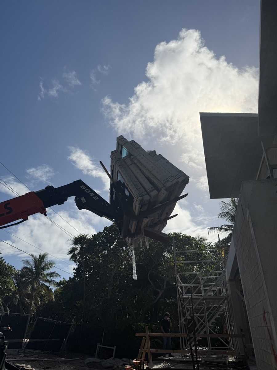 Crane pick to an upper level